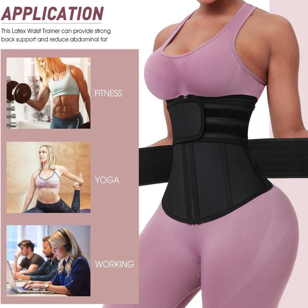 Waist Trainer for Women 2 Straps 7 Bones Workout Sauna Trimmer Exercise Corset - Picture 11 of 16